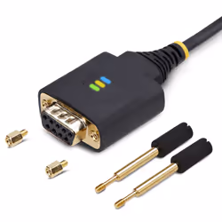 StarTech.com 3ft (1m) USB to Null Modem Serial Adapter Cable, Interchangeable DB9 Screws/Nuts, COM Retention, USB-A to RS232, FTDI, Level-4 ESD Protection, Windows/macOS/ChromeOS/Linux - Rugged TPE Construction - Additional view 7