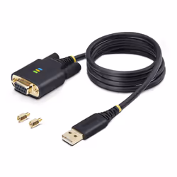 StarTech.com 3ft (1m) USB to Null Modem Serial Adapter Cable, Interchangeable DB9 Screws/Nuts, COM Retention, USB-A to RS232, FTDI, Level-4 ESD Protection, Windows/macOS/ChromeOS/Linux - Rugged TPE Construction - Additional view 8