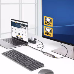 StarTech.com 1ft (30cm) HDMI to DisplayPort Adapter Cable, 8K 60Hz, Active HDMI 2.1 to DP 1.4 Video Converter, USB Bus Powered with Included Cable - Additional view 6