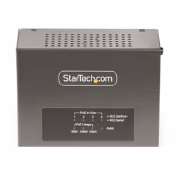 StarTech.com 4-Port Multi-Gigabit PoE++ Injector, 5/2.5/1G Ethernet (NBASE-T), PoE/PoE+/PoE++ (802.3af/802.3at/802.3bt), 160Watts Power Budget, Wall/DIN Rail Mountable, Unmanaged - Additional view 5