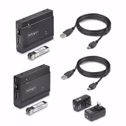 StarTech.com DisplayPort KVM Extender over Fiber Optic, 4K 60Hz, Console Extender Kit, Up to 984ft/300m (Multi-mode) with Pre-installed SFP+ Modules, 3x USB HID - Additional view 8