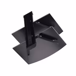 StarTech.com Dual Floating Wall-Mounted AV Shelves, Adjustable Height Shelf For Under TV, Organize A/V Equipment On Black Tempered Glass Shelves - Additional view 7