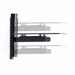 StarTech.com Floating Wall-Mounted AV Shelf, Adjustable Height Shelf For Under TV, Organize A/V Equipment On Black Tempered Glass Shelf - Additional view 5