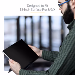 StarTech.com 4-Way Privacy Screen For 13-inch Surface Pro 8/9/X Laptop, Portrait/Landscape Modes, Touch-Enabled, +/- 30 Deg. View, Blocks up to 51% Blue Light, Anti-Glare - Additional view 8