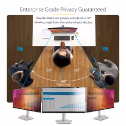 StarTech.com 27-inch 16:9 Gold Monitor Privacy Screen, Reversible Filter w/Enhanced Privacy, Glossy Computer Security Filter, Removable Screen Protector/Shield, +/- 30 Deg. - Additional view 8