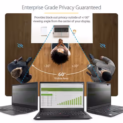 StarTech.com 15.6-inch 16:9 Gold Laptop Privacy Screen, Reversible Filter w/Enhanced Privacy, Computer Security Filter, Removable Screen Protector/Shield, +/- 30 Deg. - Additional view 8