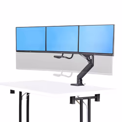 StarTech.com Crossbar Triple Monitor Desk Mount For Up To Three 27in Screens, VESA 75x75/100x100, Tool-Less Arm Adjustments, C-Clamp/Grommet, Spring-Assisted Arm - Additional view 5