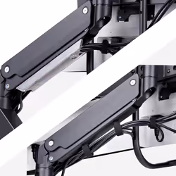 StarTech.com Crossbar Triple Monitor Desk Mount For Up To Three 27in Screens, VESA 75x75/100x100, Tool-Less Arm Adjustments, C-Clamp/Grommet, Spring-Assisted Arm - Additional view 6