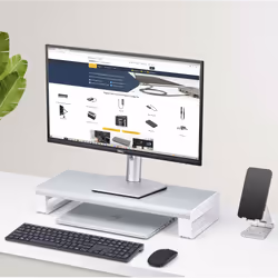 StarTech.com Ergonomic Monitor Riser Stand, Up to 33lb/15kg, Fixed height 3.5in/9cm, Desktop Computer Monitor/Laptop Riser, Steel Platform, Quick Assembly, Optimize Desk Space - Additional view 7