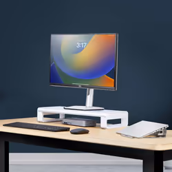 StarTech.com Ergonomic Monitor Riser Stand, Up to 33lb/15kg, Fixed height 3.5in/9cm, Desktop Computer Monitor/Laptop Riser, Steel Platform, Quick Assembly, Optimize Desk Space - Additional view 8
