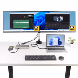 StarTech.com Triple-Monitor USB4 Docking Station, 4K 60Hz HDMI or DisplayPort, 100W Laptop Charging, 2.5GbE, USB-C Multi-Monitor Dock, Driverless - Additional view 8