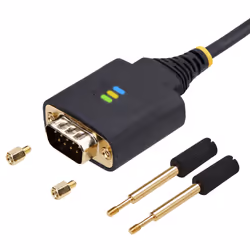 StarTech.com 6.6ft (2m) USB to Null Modem Serial Adapter Cable, COM Retention, FTDI, USB-A to DB9 RS232, Interchangeable DB9 Screws/Nuts, Windows/macOS/Linux - Additional view 8