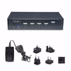 StarTech.com 4-Port DisplayPort KVM Switch, Single 4K 60Hz Monitor, 6x USB Ports, Push-Button & Hotkey Switching, DisplayPort 1.2, OS Independent, TAA Compliant - Additional view 6