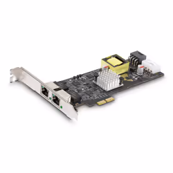 StarTech.com 2-Port 2.5Gbps NBASE-T PoE Network Card, Dual Intel I225-V, 802.3af/at PoE+ Multi-Gigabit NIC, PCI Express Serve ...