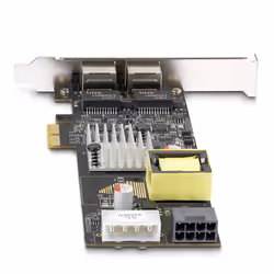 StarTech.com 2-Port 2.5Gbps NBASE-T PoE Network Card, Dual Intel I225-V, 802.3af/at PoE+ Multi-Gigabit NIC, PCI Express Server LAN Card, LP4/8-Pin PCIe-Powered - Additional view 4