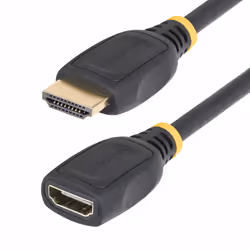 StarTech.com 3.3ft (1m) HDMI 2.0 Extension Cable, High Speed HDMI Port Saver Cable, 4K 60Hz, HDMI Male to Female Extension Ad ...