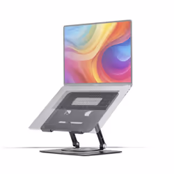 StarTech.com Rotating Laptop Stand, 360 Swivel, Ergonomic Desk Riser for Computer, Elevated Tray w/ Adjustable Tilt, Max 11lb/5kg, Aluminum Build, Portable Design - Additional view 4