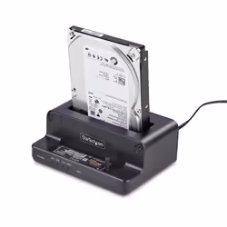 StarTech.com M.2 NVMe to 2.5/3.5" SATA Drive Duplicator, Dual Bay Standalone SSD Cloner/Drive Dock, Bidirectional NVMe to SATA / SATA to NVMe, Up to 27GBpm, TAA - Additional view 8