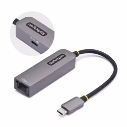 StarTech.com USB-C to Ethernet Adapter, NIC, 100W PD Pass-Through, USB 3.0 Type-C 1Gbps Multi Speed Network Adapter, Thunderb ...