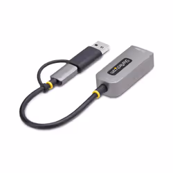 StarTech.com 2.5GbE USB-C to Ethernet Adapter with USB-A Converter, NBASE-T NIC, USB 3.0 Type-C 2.5/1G Multi Speed Network, Thunderbolt Compatible, Windows & Mac