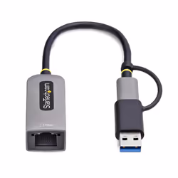 StarTech.com 2.5GbE USB-C to Ethernet Adapter with USB-A Converter, NBASE-T NIC, USB 3.0 Type-C 2.5/1G Multi Speed Network, Thunderbolt Compatible, Windows & Mac - Additional view 4