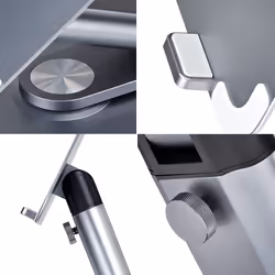 StarTech.com Telescopic Laptop Stand, 360 Swivel Base, Rotating Computer Riser for Desk, Adjustable Height and Tilt, Max 11lb/5kg, Aluminum Build, Portable Design - Additional view 4