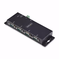 StarTech.com 4-Port Serial to Ethernet Adapter, IP Serial Device Server For Remote RS232 Devices, Wall/DIN Rail Mountable, Me ...