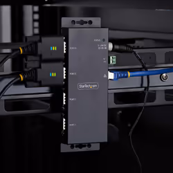 StarTech.com 4-Port Serial to Ethernet Adapter, IP Serial Device Server For Remote RS232 Devices, Wall/DIN Rail Mountable, Metal Housing, RJ45 LAN to DB9 Serial Converter - Additional view 7