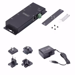 StarTech.com 4-Port Serial to Ethernet Adapter, IP Serial Device Server For Remote RS232 Devices, Wall/DIN Rail Mountable, Metal Housing, RJ45 LAN to DB9 Serial Converter - Additional view 8
