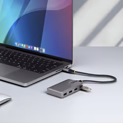 StarTech.com 4-Port USB-C Hub, 5Gbps, Bus Powered, USB C to 4x USB-A Hub with USB-C Auxiliary Power Input, 1ft/30cm Host Cable, Portable Desktop/Laptop USB Hub - Additional view 3