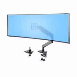 StarTech.com Monitor Desk Mount for up to 49in 32:9 Ultrawide Curved Screens, Mechanical Spring Arm, C-Clamp/Grommet, Tool-Le ...