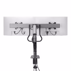 StarTech.com Desk Mount Dual Monitor Arm with Crossbar, Up To 27" Displays, VESA 75x75/100x100, Max 33lb/15kg, C-Clamp, Fully Articulating, Mechanical Spring, TAA - Additional view 4