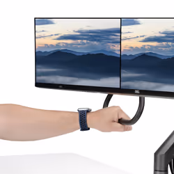 StarTech.com Desk Mount Dual Monitor Arm with Crossbar, Up To 27" Displays, VESA 75x75/100x100, Max 33lb/15kg, C-Clamp, Fully Articulating, Mechanical Spring, TAA - Additional view 8