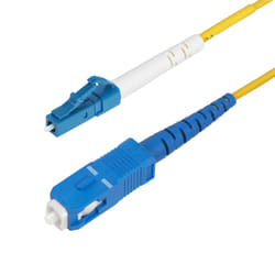 StarTech.com 3m (9.8ft) LC to SC (UPC) OS2 Single Mode Simplex Fiber Optic Cable, 9/125µm, 40G/100G, Bend Insensitive, Low Insertion Loss - LSZH Fiber Jumper Cord