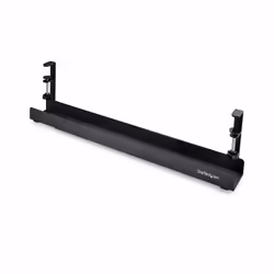StarTech.com Under Desk Cable Management Tray, Length Adjustable Cable Organizer, Clamp-On Installation, No Drilling Required ...