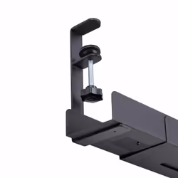 StarTech.com Under Desk Cable Management Tray, Length Adjustable Cable Organizer, Clamp-On Installation, No Drilling Required, Power Bar Holder, Black - Additional view 6