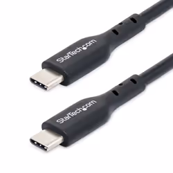 StarTech.com 2m (6ft) USB C Charging Cable, USB-C Cable, USB 2.0 Type-C Laptop Charger Cord, 60W 3A Power Delivery, TPE Jacke ...