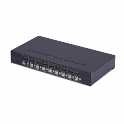 StarTech.com 8-Port DisplayPort KVM Switch with 1U Rack Mount Kit, 4K 60Hz DP 1.2, Push-Button & Hotkey Switching, 4-Port USB Hub, OS Independent, TAA Compliant