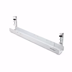 StarTech.com Under Desk Cable Management Tray, Length Adjustable Cable Organizer, Clamp-On Installation, No Drilling Required ...