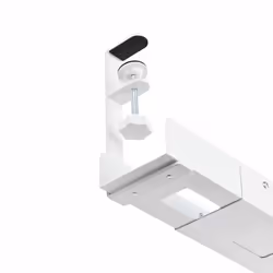 StarTech.com Under Desk Cable Management Tray, Length Adjustable Cable Organizer, Clamp-On Installation, No Drilling Required, Power Bar Holder, White - Additional view 6