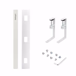 StarTech.com Under Desk Cable Management Tray, Length Adjustable Cable Organizer, Clamp-On Installation, No Drilling Required, Power Bar Holder, White - Additional view 8