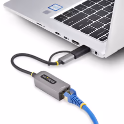 StarTech.com USB-C to Ethernet Adapter with USB-A Dongle, 10/100/1000Mbps, USB 3.0 to Gigabit Ethernet Network Adapter, 6in/15cm Attached Cable, USB GbE Adapter - Additional view 7