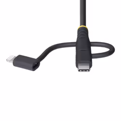 StarTech.com 3.3ft (1m) Rugged USB Multi Charging Cable, USB to Lightning/Micro-USB/Type-C, Apple MFi Certified, Aramid Jacket, Universal 3-in-1 USB Charger Cord for iPhone/iPad/Android - Additional view 5