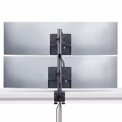 StarTech.com Desk Mount For 2x Vertically Stacked Monitors, Dual 49", Total 70lb (32kg), C-Clamp, Quick-Release VESA System, Widescreen 16:9/Ultrawide 32:9, TAA - Additional view 3
