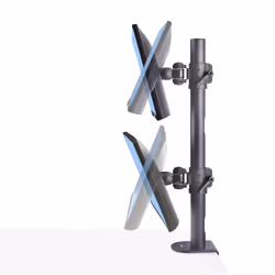 StarTech.com Desk Mount For 2x Vertically Stacked Monitors, Dual 49", Total 70lb (32kg), C-Clamp, Quick-Release VESA System, Widescreen 16:9/Ultrawide 32:9, TAA - Additional view 4