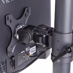 StarTech.com Desk Mount For 2x Vertically Stacked Monitors, Dual 49", Total 70lb (32kg), C-Clamp, Quick-Release VESA System, Widescreen 16:9/Ultrawide 32:9, TAA - Additional view 6