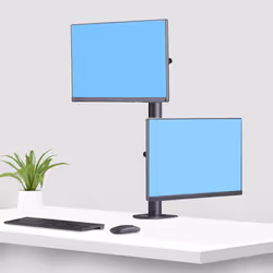 StarTech.com Desk Mount For 2x Vertically Stacked Monitors, Dual 49", Total 70lb (32kg), C-Clamp, Quick-Release VESA System, Widescreen 16:9/Ultrawide 32:9, TAA - Additional view 8