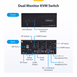 StarTech.com P2ADDH462-KVM-SWITCH KVM switch Black - Additional view 7