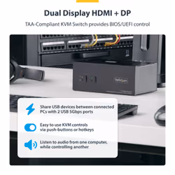 StarTech.com P2ADDH462-KVM-SWITCH KVM switch Black - Additional view 8