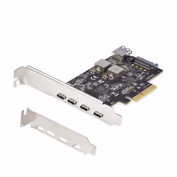 StarTech.com 5-Port USB PCIe Card, USB 3.2 10Gbps, PCI Express Card with 4x USB-C Ports, 1x USB-A Internal Port, USB PCIe Con ...